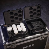 GODOX KNOWLED C7R K8 E27 RGBWW Creative Bulb 8-Light Kit For Practical Set Lighting With Built-In Battery