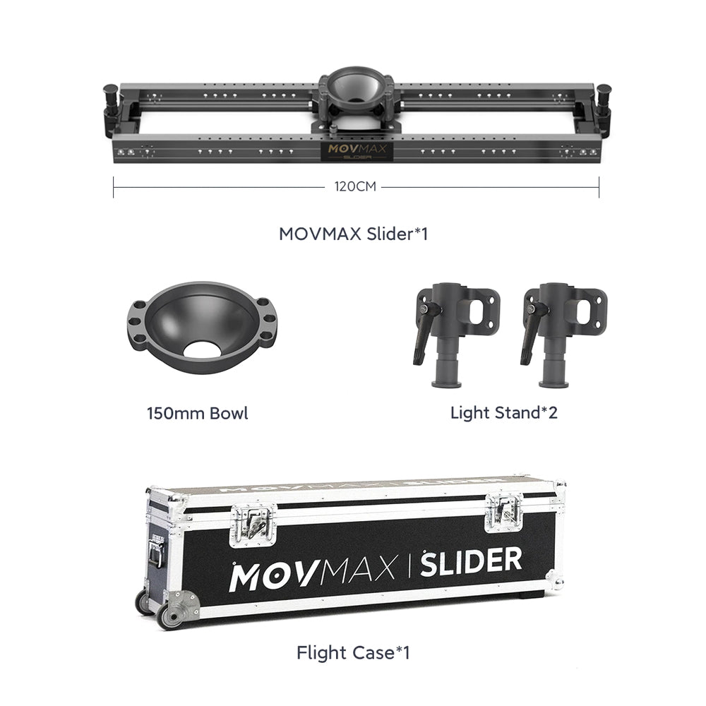 MOVMAX Slider For Professional Cinematographer 60/90/120/150/180/210cm
