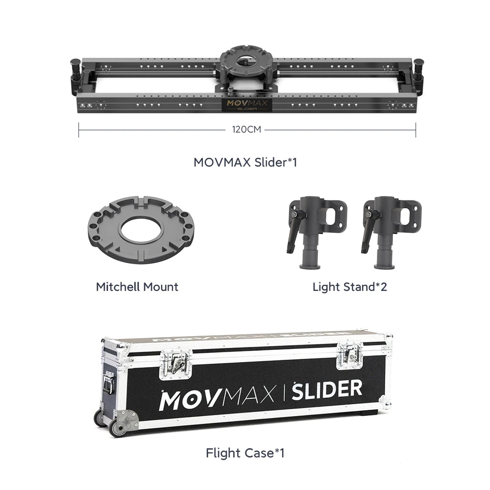 MOVMAX Slider For Professional Cinematographer 60/90/120/150/180/210cm