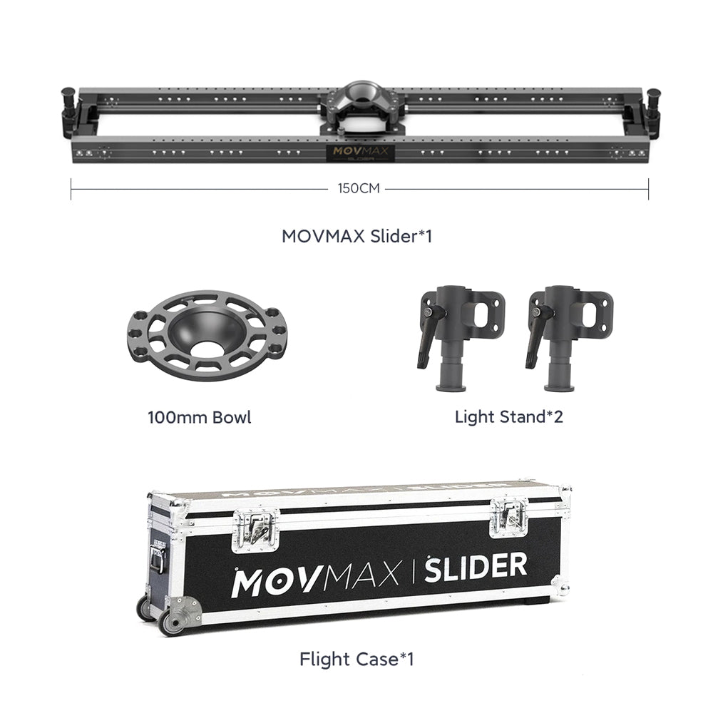 MOVMAX Slider For Professional Cinematographer 60/90/120/150/180/210cm