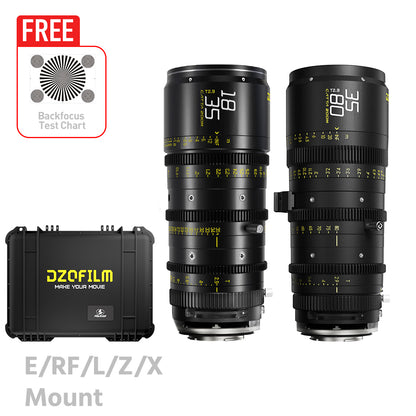DZOFILM CATTA ZOOM FF 18-35/35-80mm T2.9 Cine 2-Lens Bundle (E/RF/L/Z/X, Black)