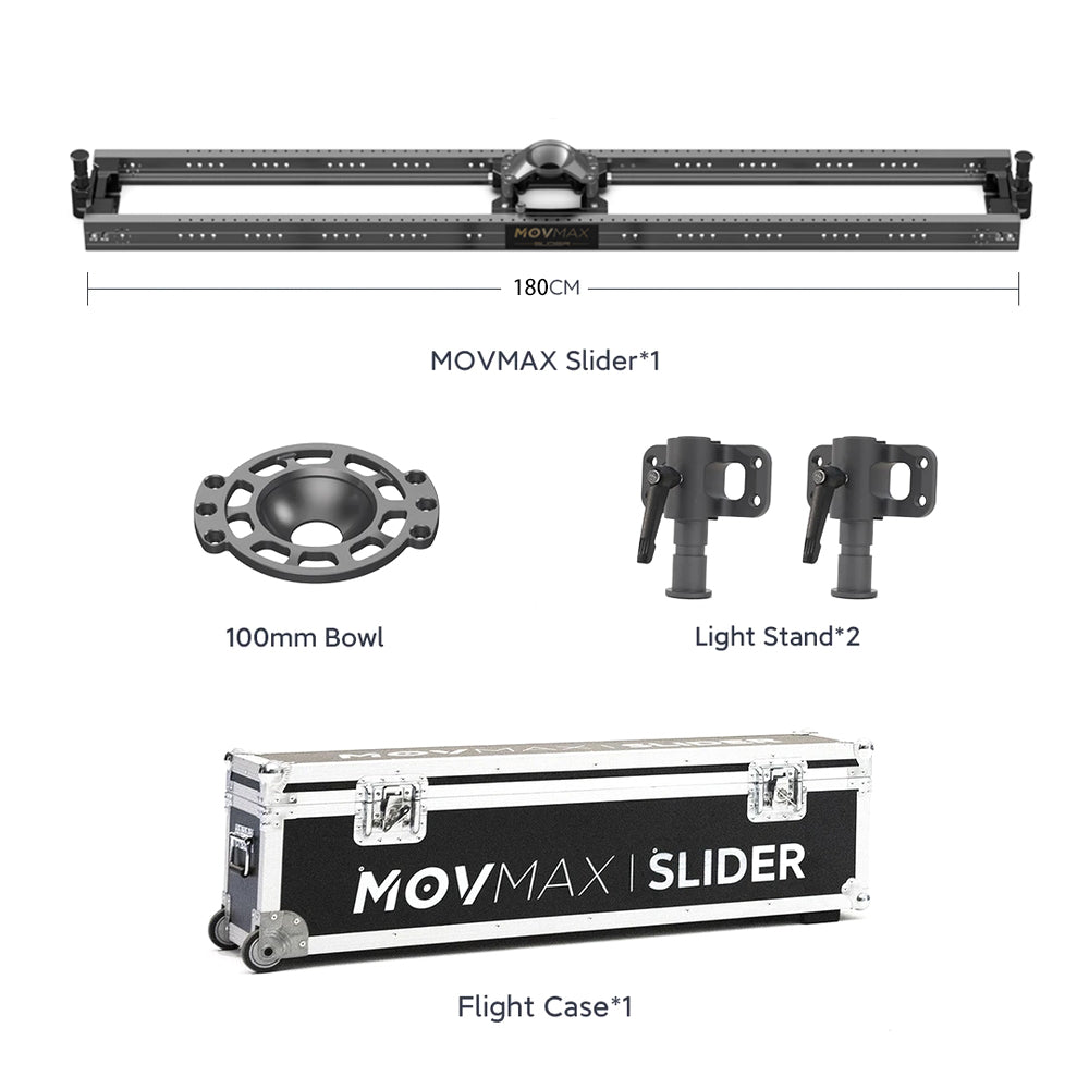 MOVMAX Slider For Professional Cinematographer 60/90/120/150/180/210cm