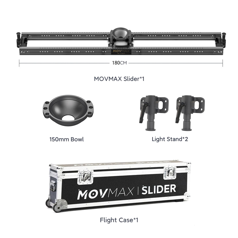 MOVMAX Slider For Professional Cinematographer 60/90/120/150/180/210cm