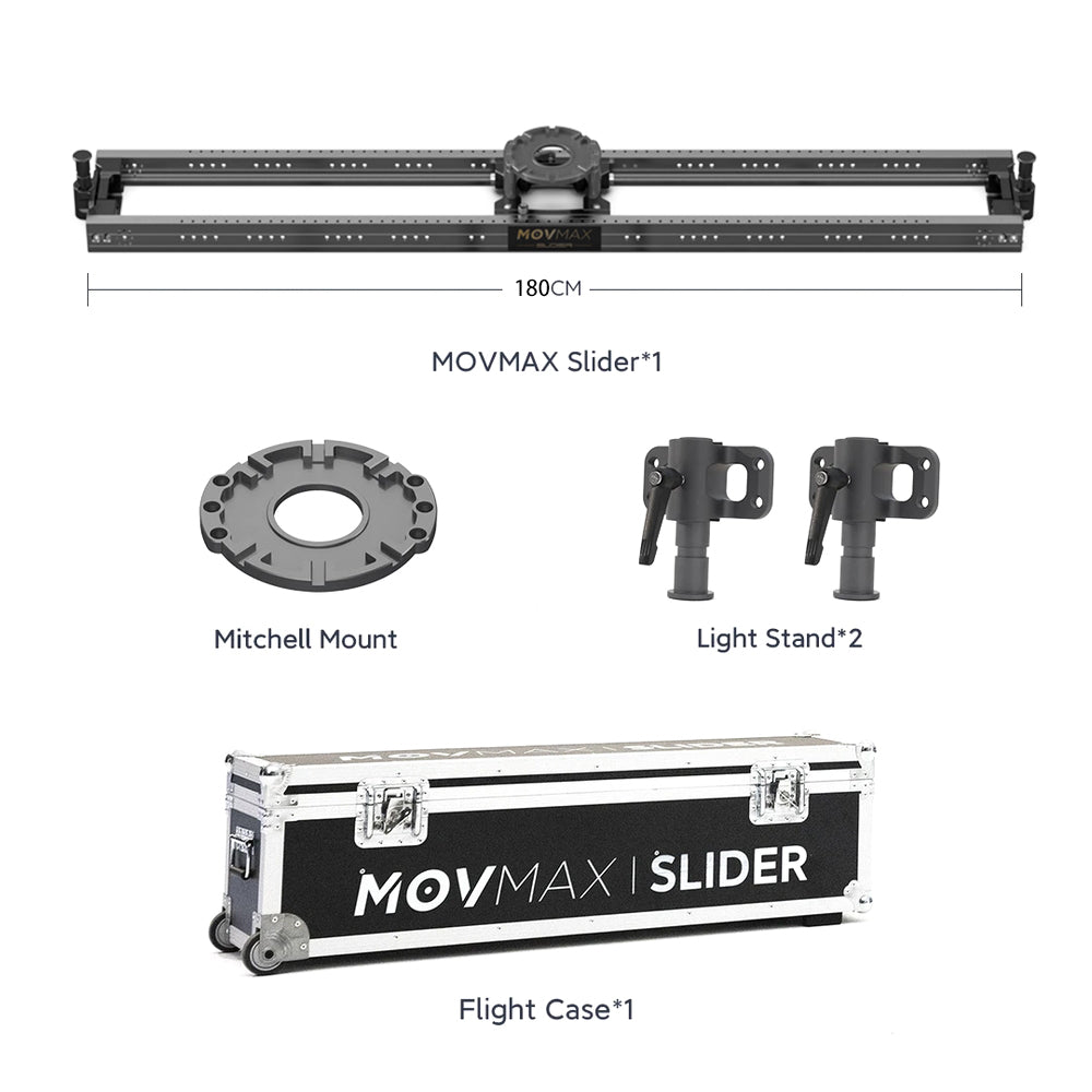 MOVMAX Slider For Professional Cinematographer 60/90/120/150/180/210cm
