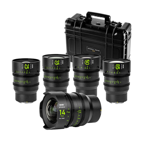 NiSi ATHENA 5-Lens Kit Full Frame Cinema Prime Lens PL/E/G Mount
