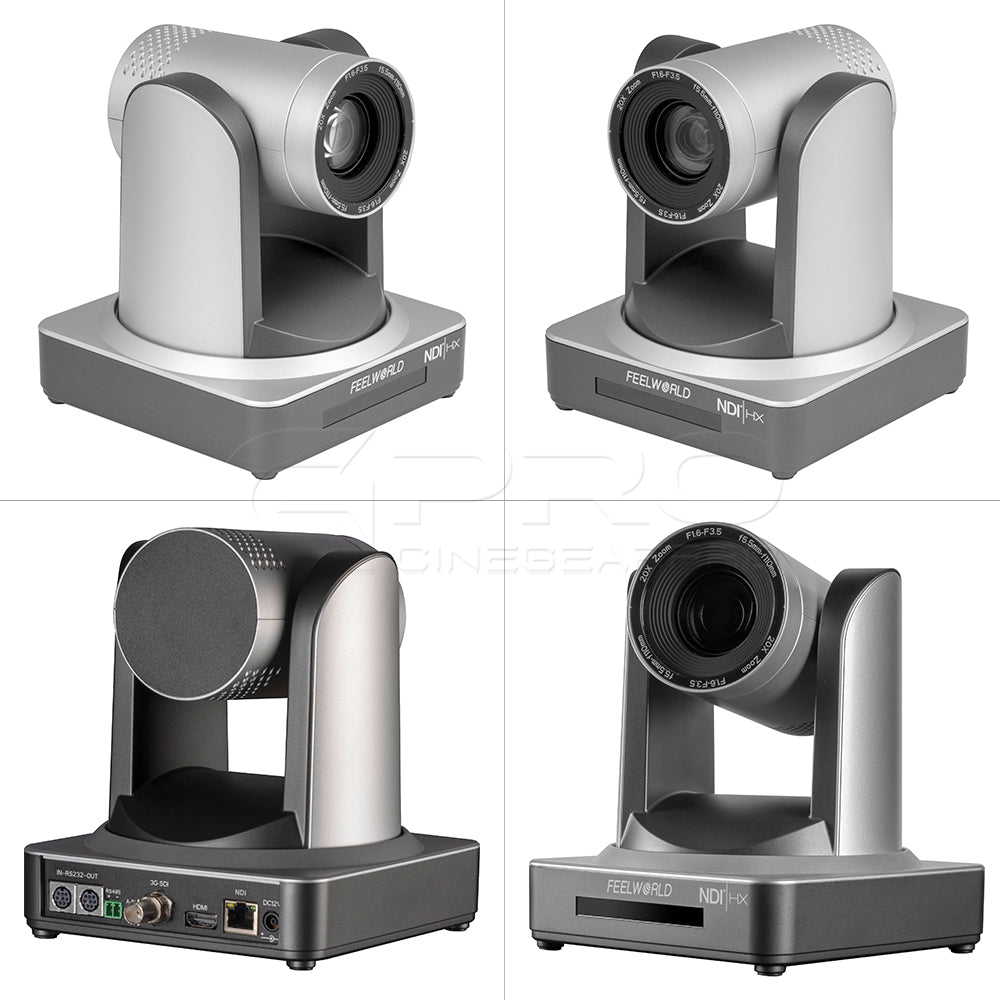 FEELWORLD NDI20X Simultaneous 3G-SDI HDMI NDI IP Live Streaming PTZ Camera with 20X Zoom Support PoE