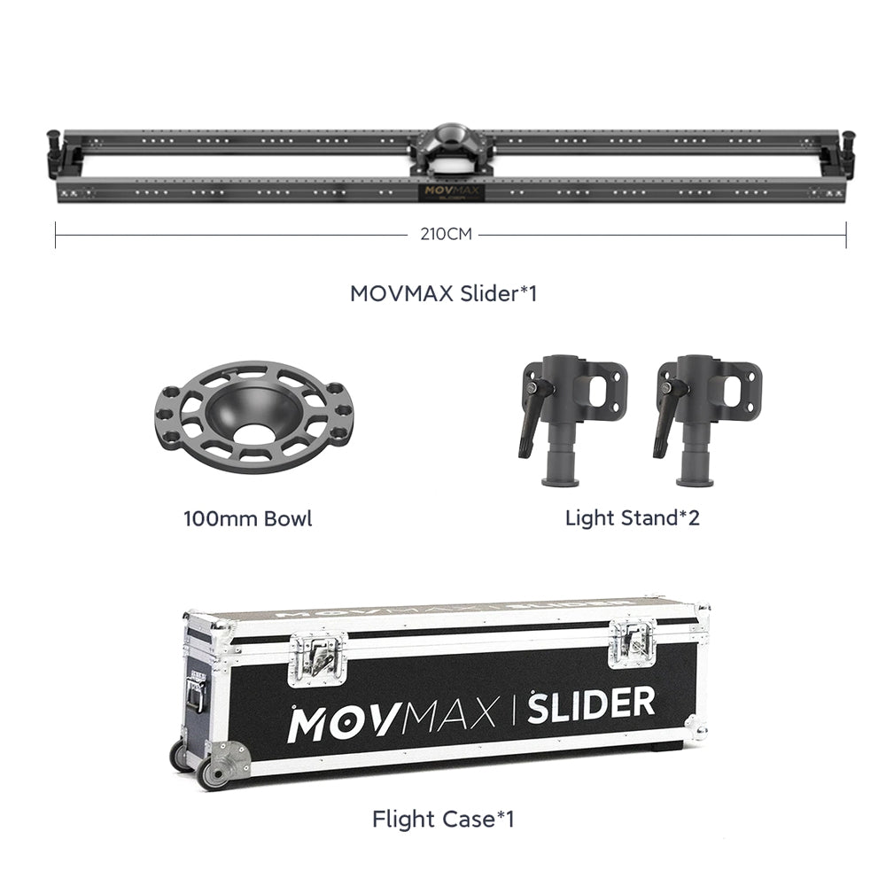 MOVMAX Slider For Professional Cinematographer 60/90/120/150/180/210cm