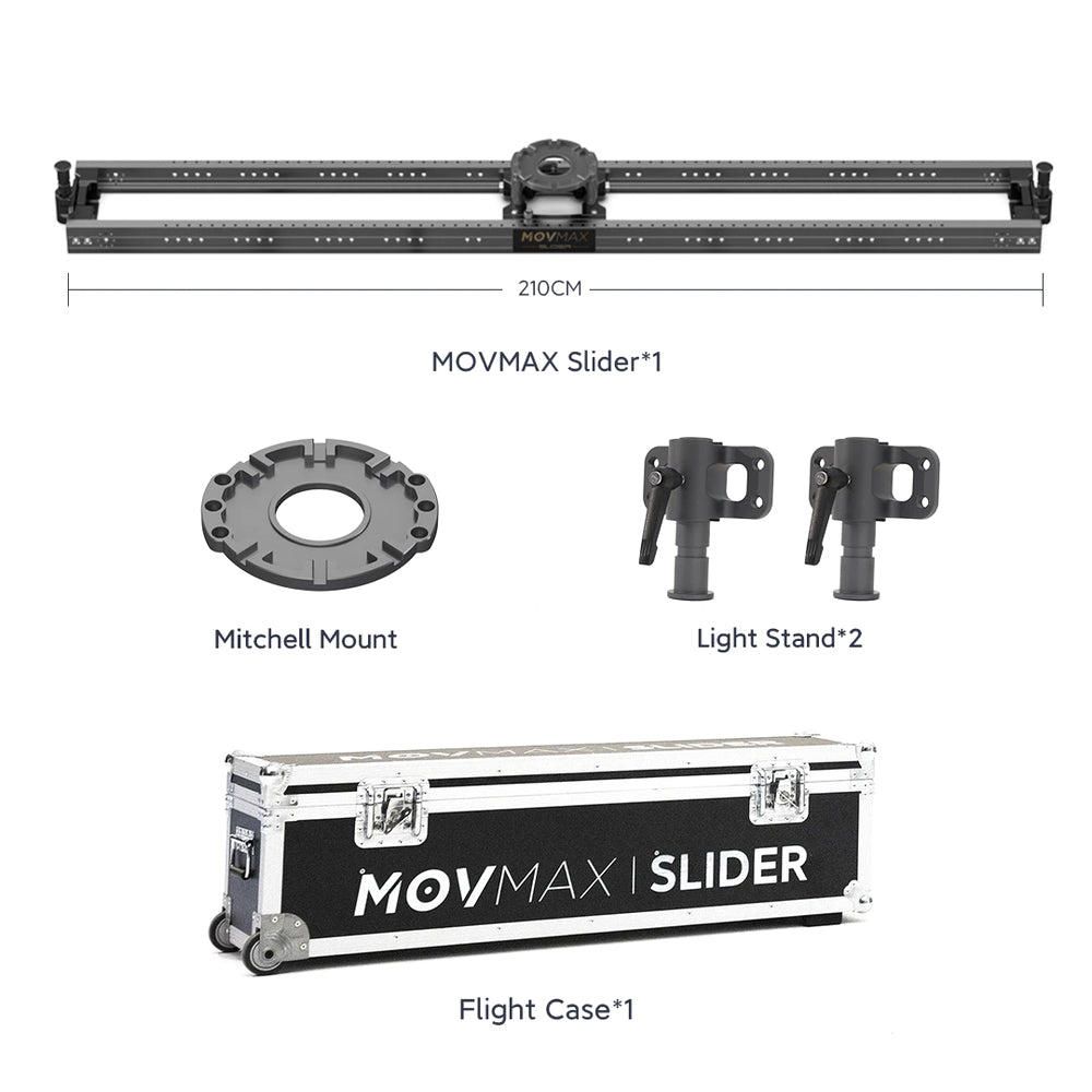 MOVMAX Slider For Professional Cinematographer 60/90/120/150/180/210cm