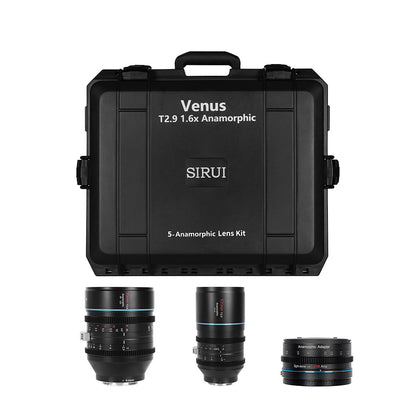 SIRUI Venus T2.9 1.6x Full-Frame Anamorphic 2-Lens Set (35 & 100mm) with 1.25x Anamorphic Adapter