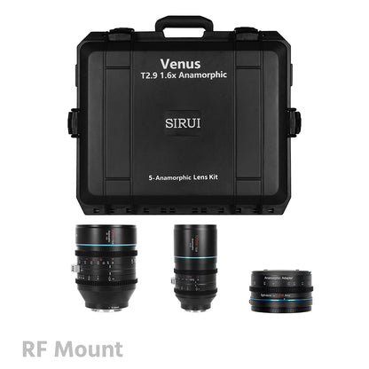 SIRUI Venus T2.9 1.6x Full-Frame Anamorphic 2-Lens Set (35 & 100mm) with 1.25x Anamorphic Adapter