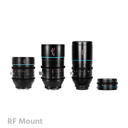 SIRUI Venus T2.9 1.6x Full-Frame Anamorphic 3-Lens Kit (35/75/150mm) with 1.25x Anamorphic Adapter