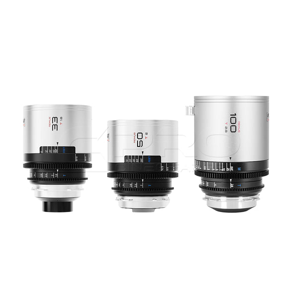 BLAZAR Remus 1.5X 33/50/100mm 3 Lens Set Full Frame Anamorphic Lens (Silver)