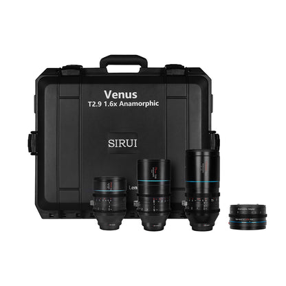 SIRUI Venus T2.9 1.6x Full-Frame Anamorphic 3-Lens Kit (35/75/150mm) with 1.25x Anamorphic Adapter