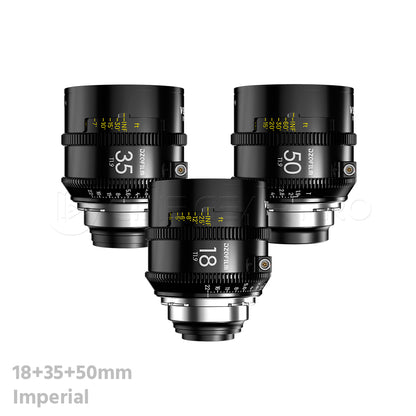 DZOFILM VESPID 2 Prime 3 Lens Set T1.9 Full Frame Cinema Lenses (PL Mount/Imperial)