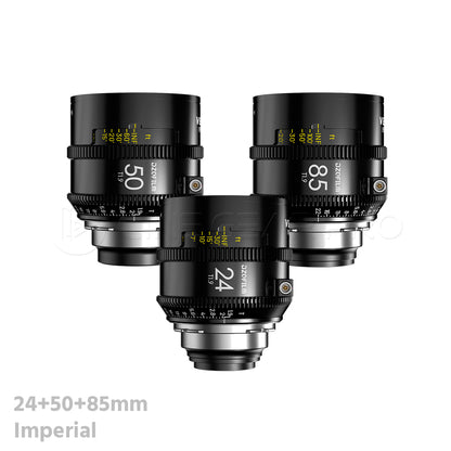DZOFILM VESPID 2 Prime 3 Lens Set T1.9 Full Frame Cinema Lenses (PL Mount/Imperial)
