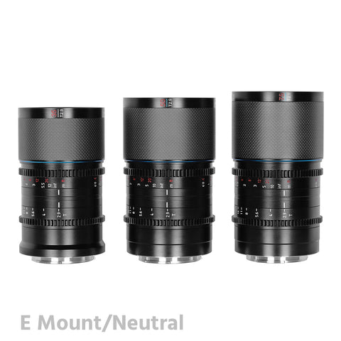 SIRUI Saturn 35/50/75mm Full-frame Carbon Fiber Anamorphic 3-Lens Set