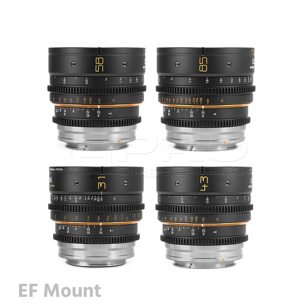 DULENS APO MINI PRIME 4-LENS EF mount 31mm/43mm/58mm/85mm
