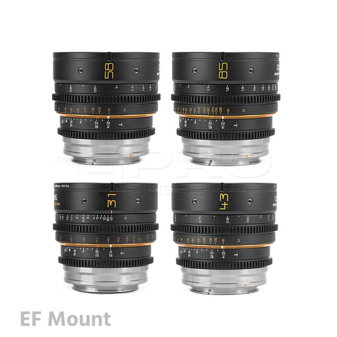 DULENS APO MINI PRIME 4-LENS EF mount 31mm/43mm/58mm/85mm