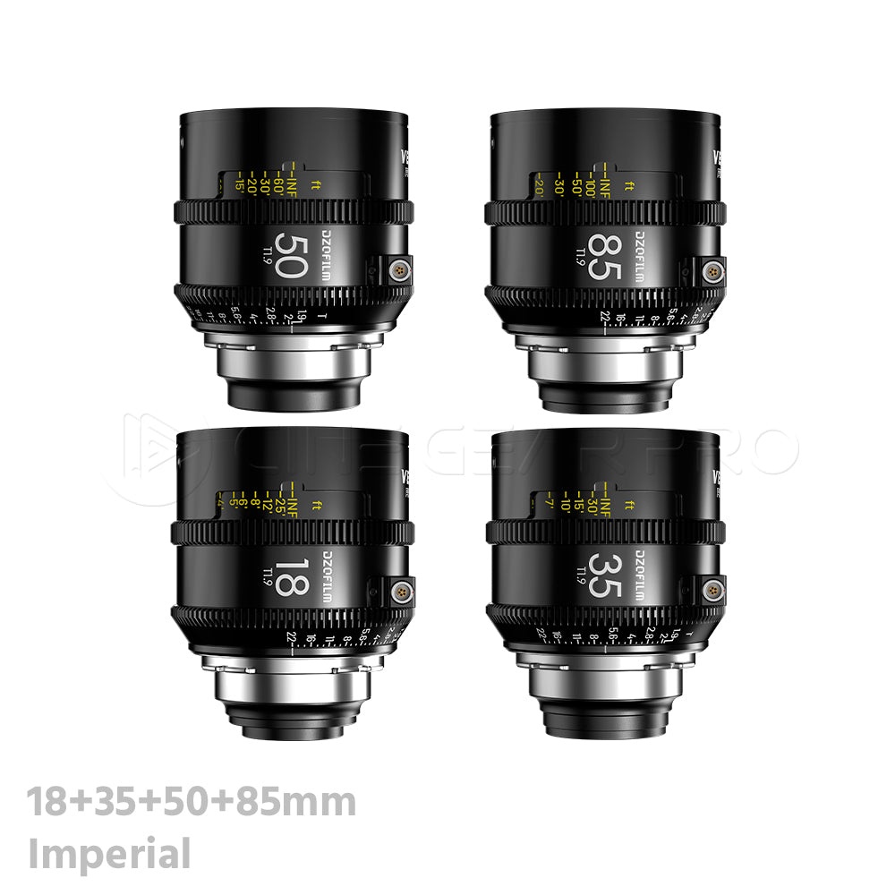 DZOFILM VESPID 2 Prime 4 Lens Set T1.9 Full Frame Cinema Lenses (PL Mount/Imperial)
