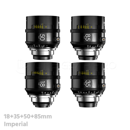 DZOFILM VESPID 2 Prime 4 Lens Set T1.9 Full Frame Cinema Lenses (PL Mount/Imperial)