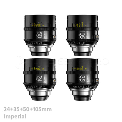 DZOFILM VESPID 2 Prime 4 Lens Set T1.9 Full Frame Cinema Lenses (PL Mount/Imperial)