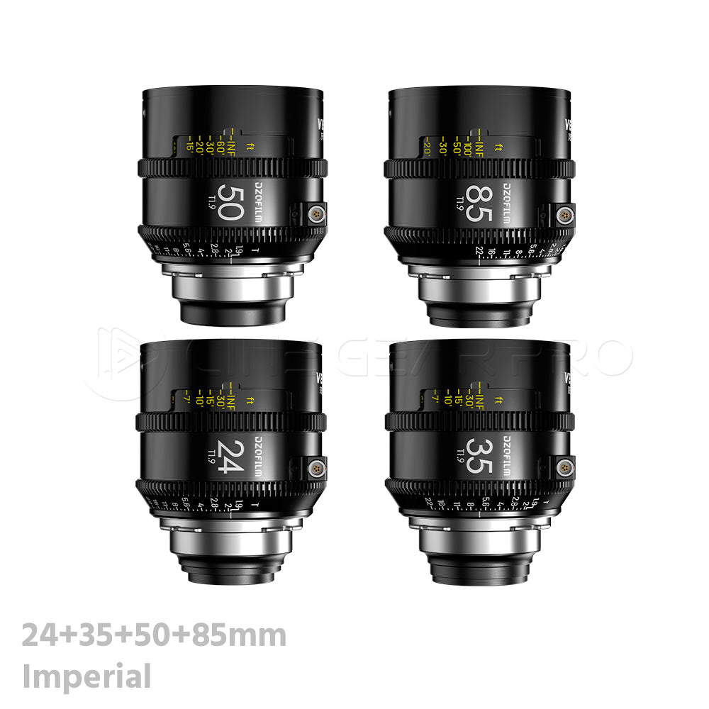 DZOFILM VESPID 2 Prime 4 Lens Set T1.9 Full Frame Cinema Lenses (PL Mount/Imperial)
