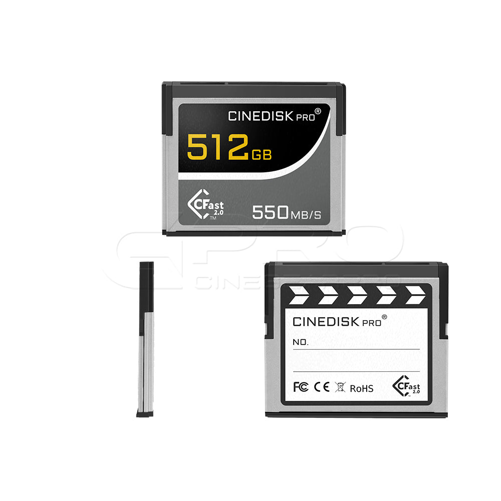 CINEDISKPRO CFast 2.0 Memory Card 4K RAW 512GB
