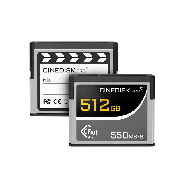 CINEDISKPRO CFast 2.0 Memory Card 4K RAW 512GB