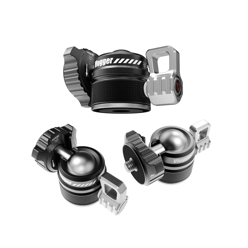 Vlogger Multi-Functional Ball Head with Quick Release Cold Shoe Mount Maximum Payload 5KG