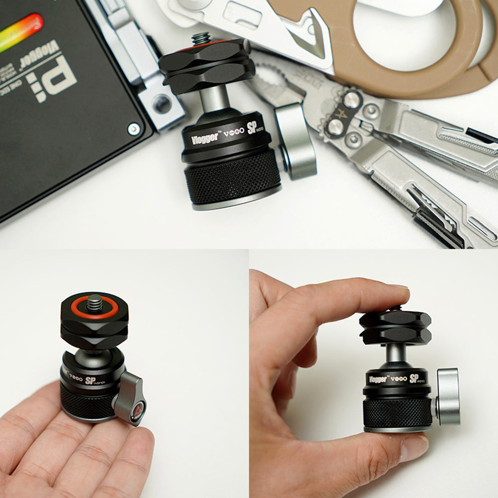 Vlogger Multi-Functional Ball Head with Quick Release Cold Shoe Mount Maximum Payload 5KG