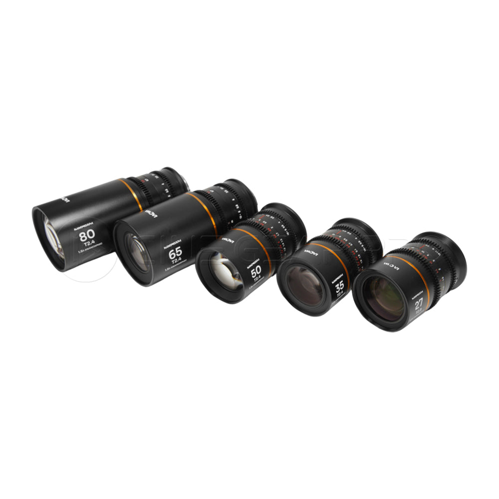 Laowa Nanomorph S35 Prime 5-Lens Bundle  (27mm, 35mm, 50mm, 65mm, 80mm)