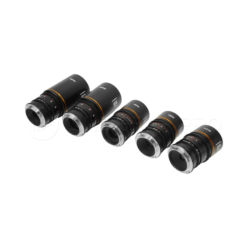 Laowa Nanomorph S35 Prime 5-Lens Bundle  (27mm, 35mm, 50mm, 65mm, 80mm)
