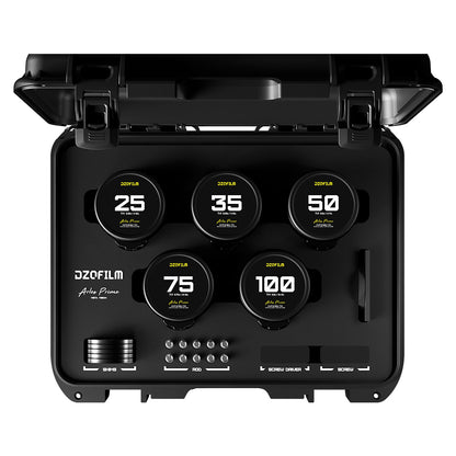 DZOFILM ARLES Super Speed 3-Lens Bundle Set Vista Vision cinema prime lens PL&EF Mount Customisable 3-Lens Set