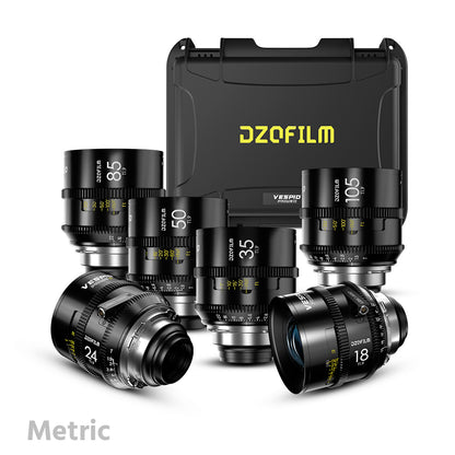 DZOFILM VESPID Prime II T1.9 Full Frame Cinema 6 Lens Set (PL Mount)