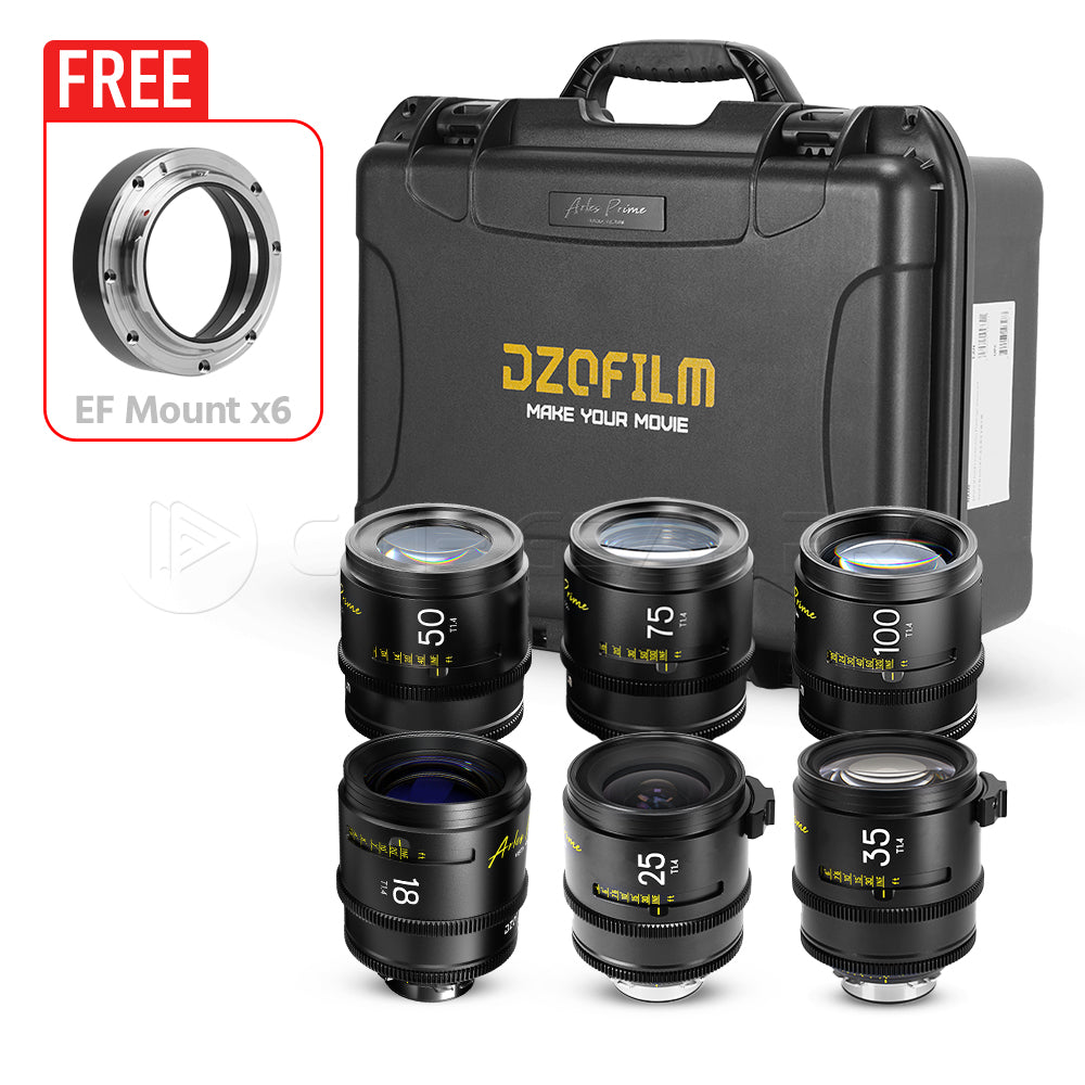 DZOFILM ARLES Super Speed 6-Lens Bundle Set Vista Vision cinema prime lens PL&EF Mount