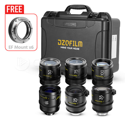 DZOFILM ARLES Super Speed 6-Lens Bundle Set Vista Vision cinema prime lens PL&EF Mount