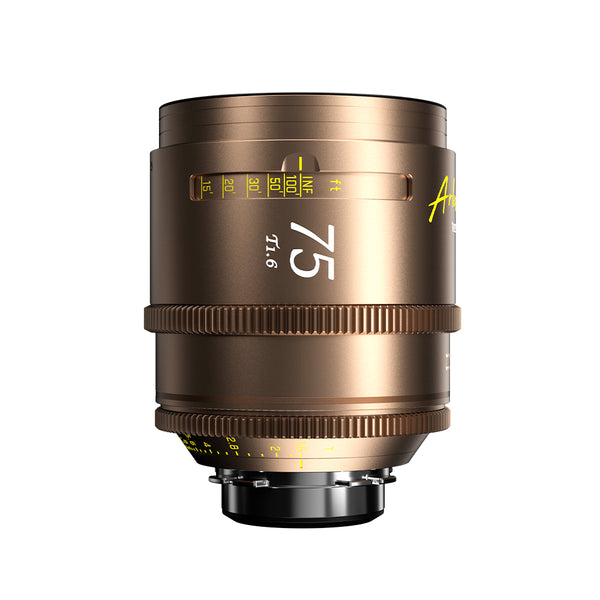 DZOFILM Arles Lustre 75mm T1.6 Super Speed Vista Vision Cinema Prime Lens (Gold/PL Mount)