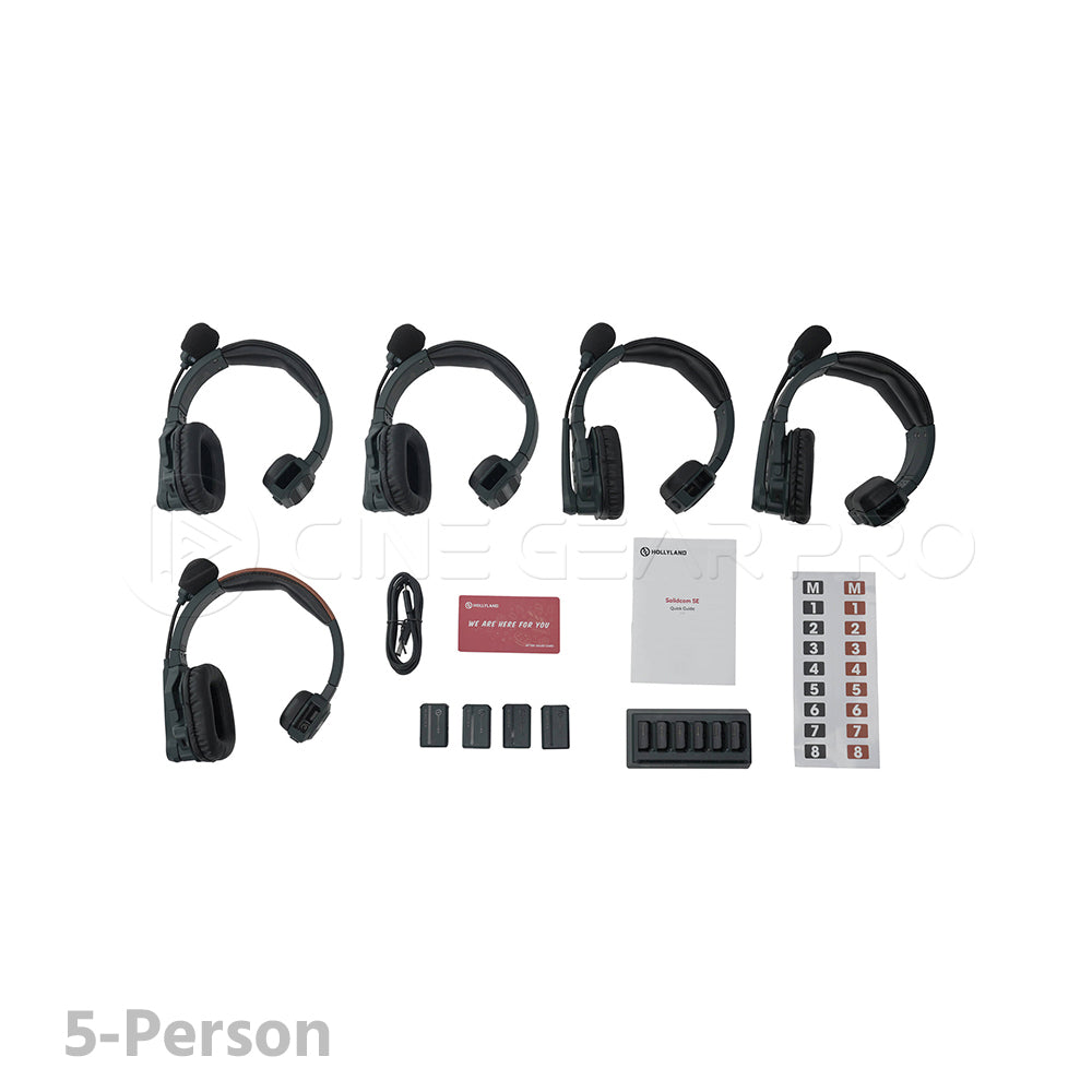Hollyland Solidcom SE Global Ful-Duplex Single-Ear Noise-Canceling Headset IntercomSystem(2.4 GHz)