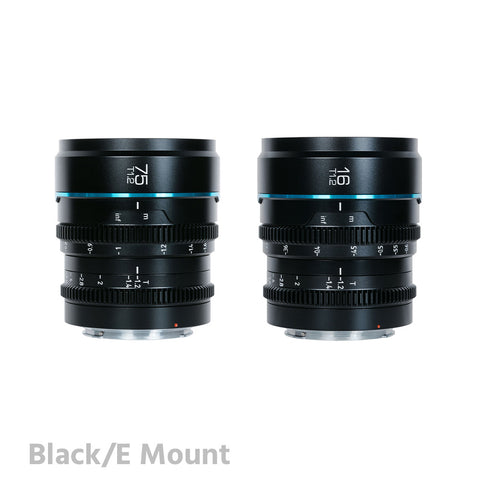 SIRUI Nightwalker 16mm & 75mm T1.2 S35 Cine 2-Lens Set