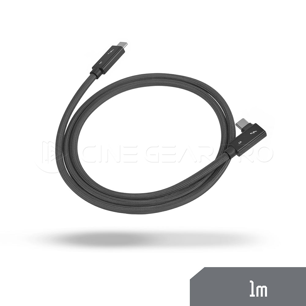 Thunderbolt 5 Cable - Braided Series 90° Angled Edition
