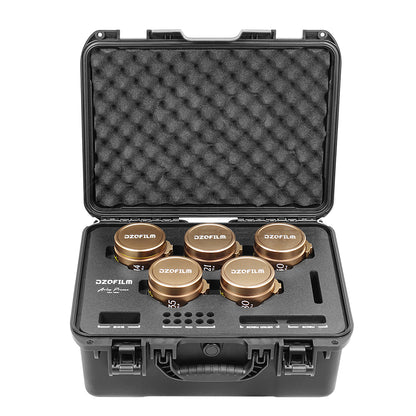 DZOFILM Arles Lustre 5-Lens Set Super Speed Vista Vision Cinema Prime Lens (Gold/PL Mount)