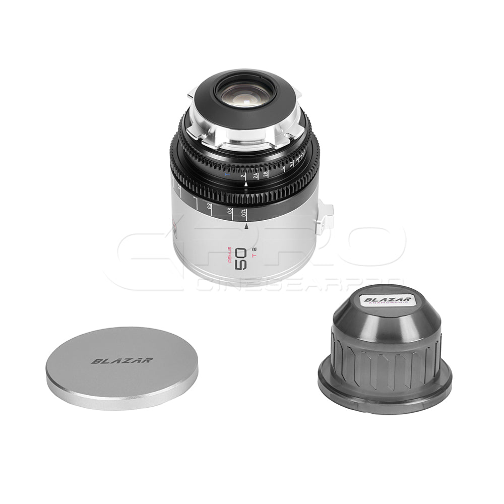 BLAZAR Remus 1.5X 50mm T2 Anamorphic Full Frame Lens (Silver)