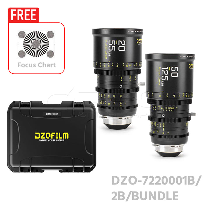 DZOFILM Pictor Zoom Dual Lens Bundle 20-55mm + 50-125mm T2.8 (PL&EF interchangeable Mount, Black)