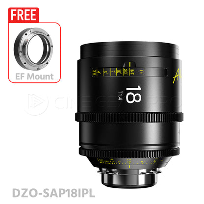 DZOFILM ARLES 18mm T1.4 Super Speed Vista Vision cinema prime lens PL&EF Mount
