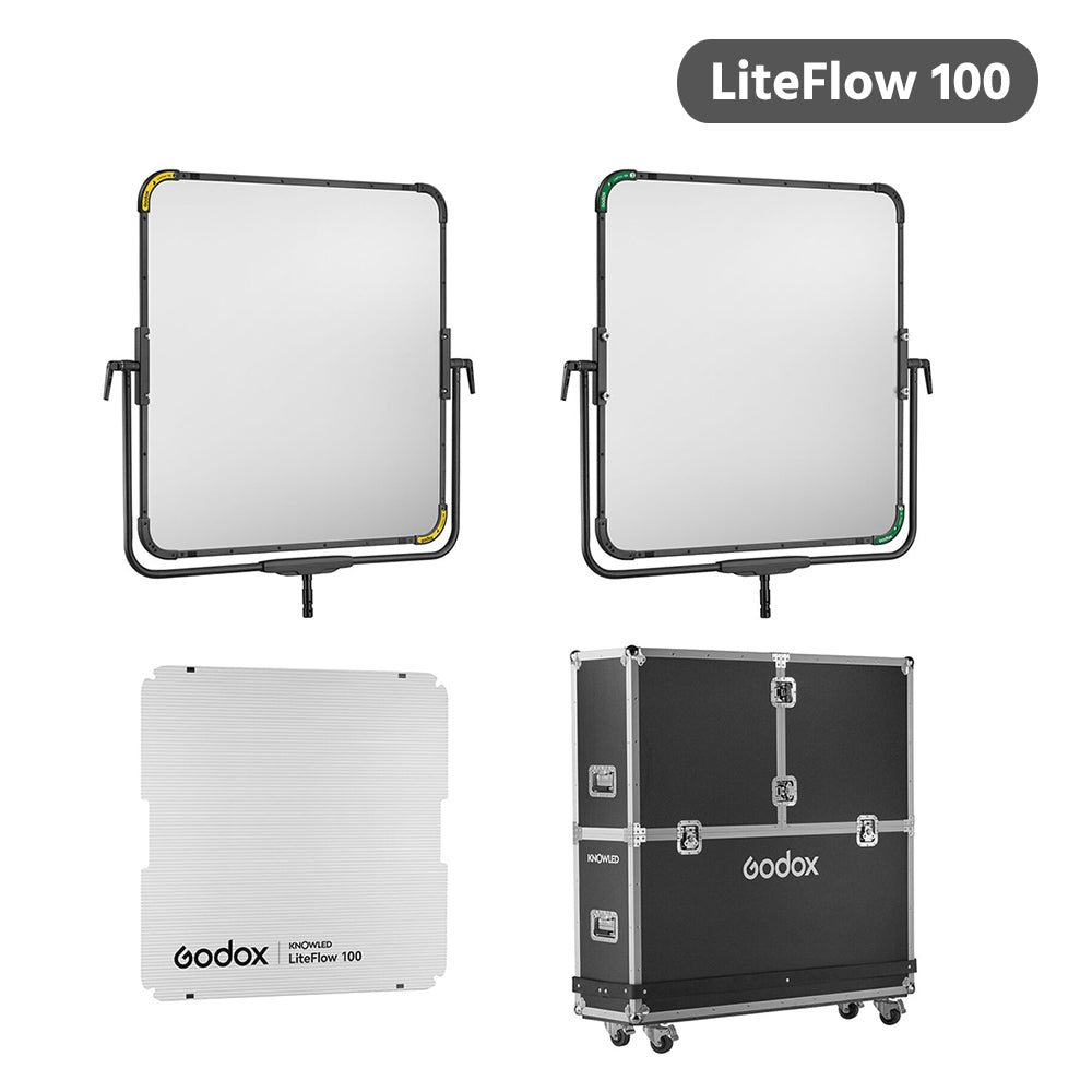 Godox KNOWLED LiteFlow100 Cine Light Double-Sided Reflector Kit With Hard Case (39