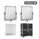 Godox KNOWLED LiteFlow100 Cine Light Double-Sided Reflector Kit With Hard Case (39"X39")