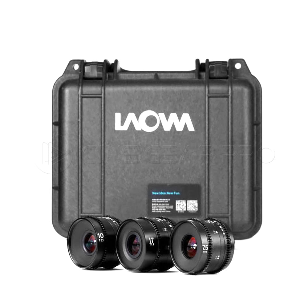 Laowa MFT Cine Prime 3-Lens Wide Bundle (7.5mm, 10mm, 17mm)