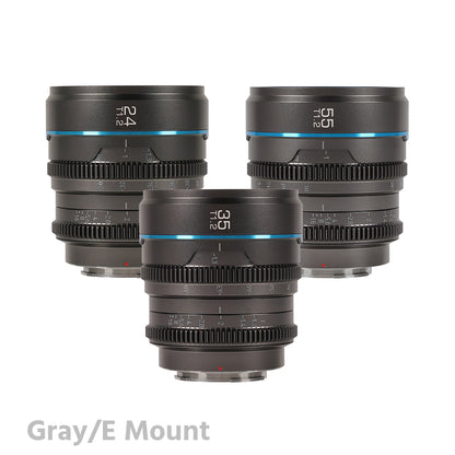 SIRUI Night Walker S35 Cine 3 Lens Set (24mm & 35mm & 55mm T1.2)