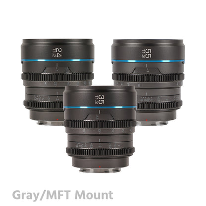 SIRUI Night Walker S35 Cine 3 Lens Set (24mm & 35mm & 55mm T1.2)