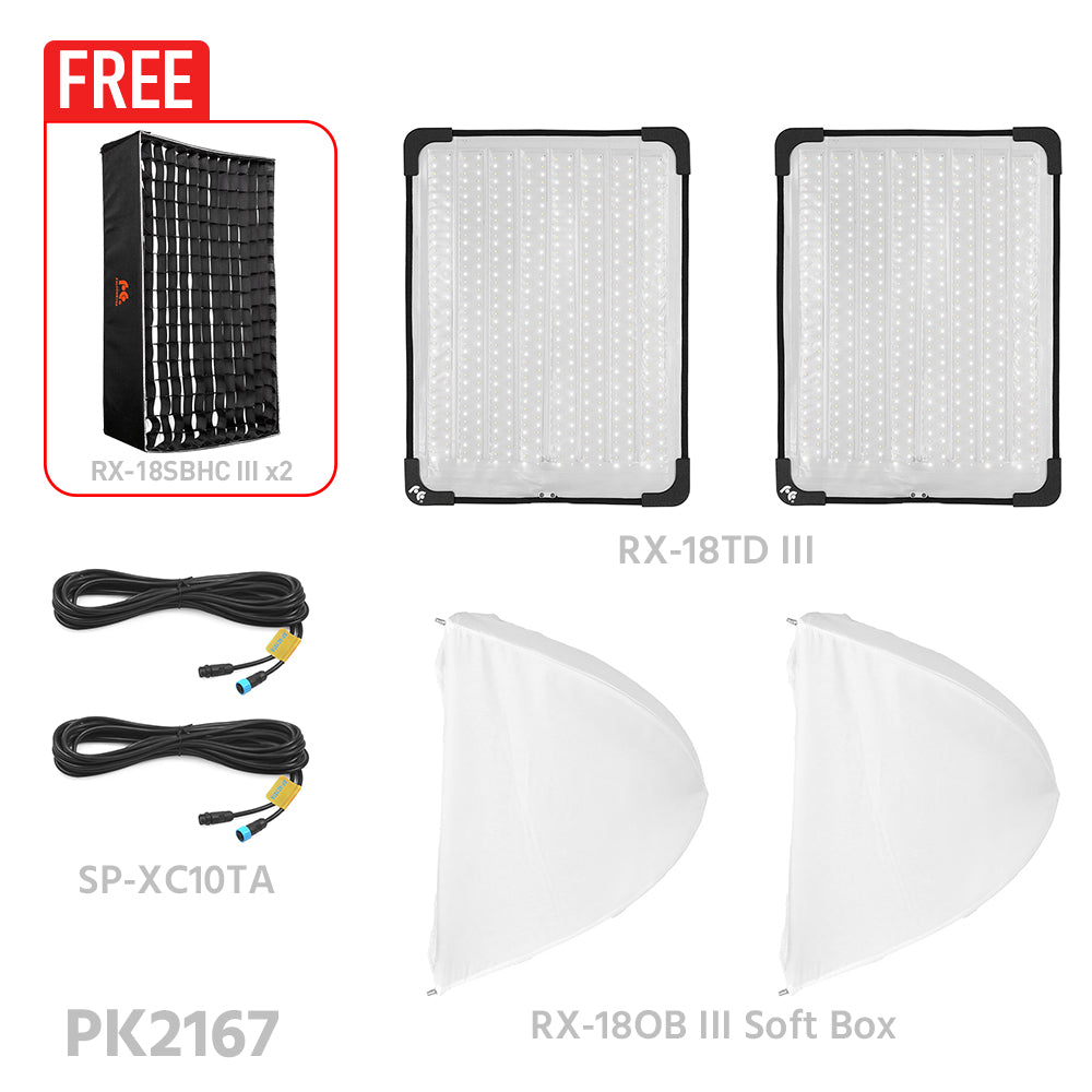 FalconEyes RX-18TDX III 130W Bi-Color Roll-Flex Flexible LED Panel